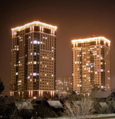 Архитектурное освещение жилого комплекса «Шесть звезд»