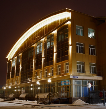 Архитектурное освещение административного здания, г. Новосибирск, Северный проезд 37/1