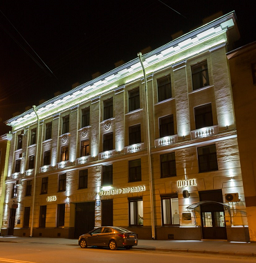 Компания Архилайт закончила проект архитектурного освещения отеля «На Римского-Корсакова» г. Санкт-Петербург